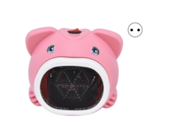 Calefactor pequeño con forma de cerdito rosa de 600 W, rápido, seguro y silencioso.