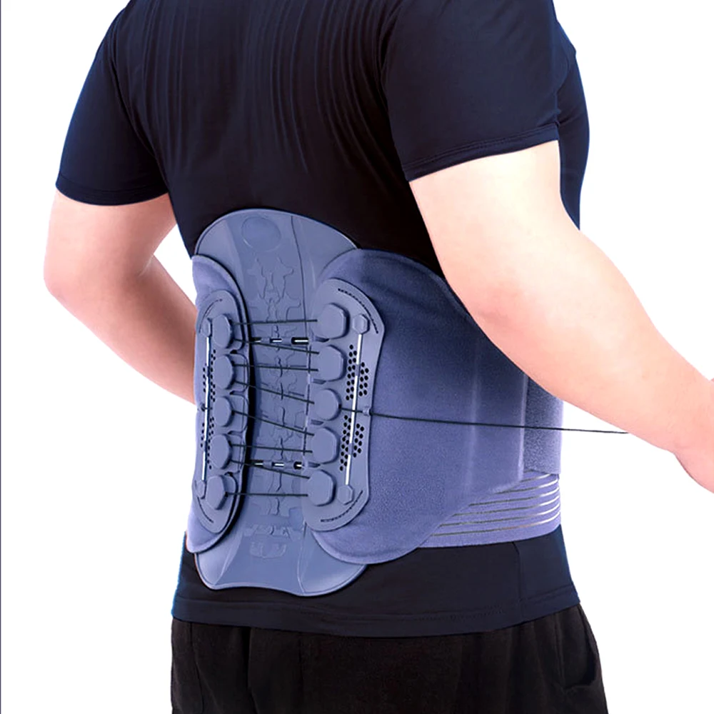 Órtesis lumbar sacra ajustable para descompresión lumbar (morado L)