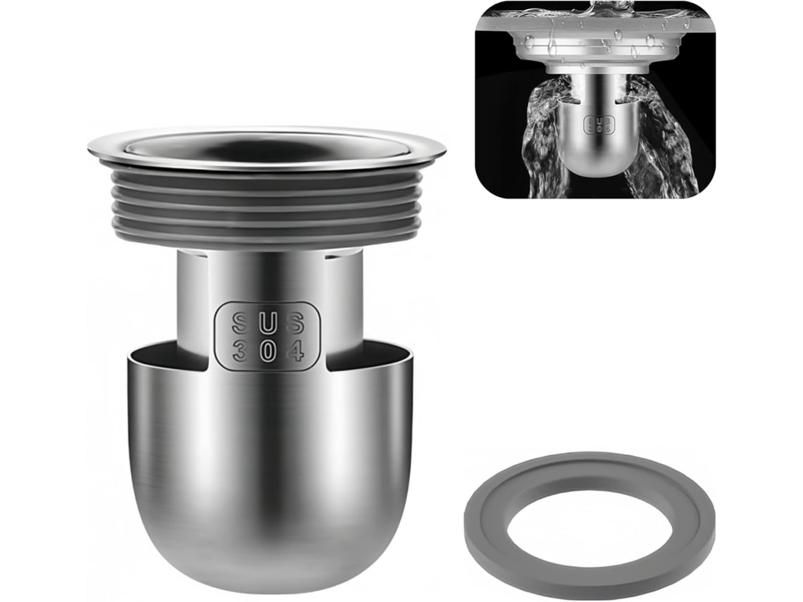 Vazamento Do Piso Do Chuveiro – Design De Mangueira Em Garrafa Compacta, Com Vedação Eficiente (1 Profundidade: 65 Mm)
