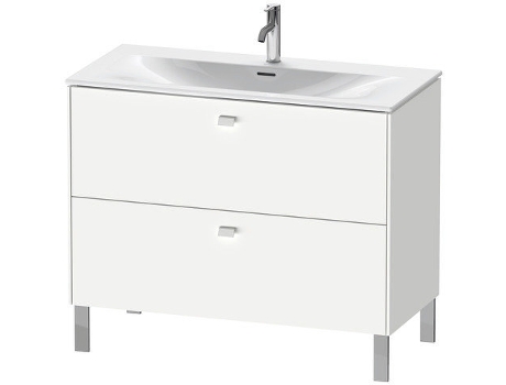 Pedestal de lavabo DURAVIT Brioso vertical 102,0 x 47,9 cm 2 cajones incl. recorte de sifón y delantal para lavabo Viu 234410