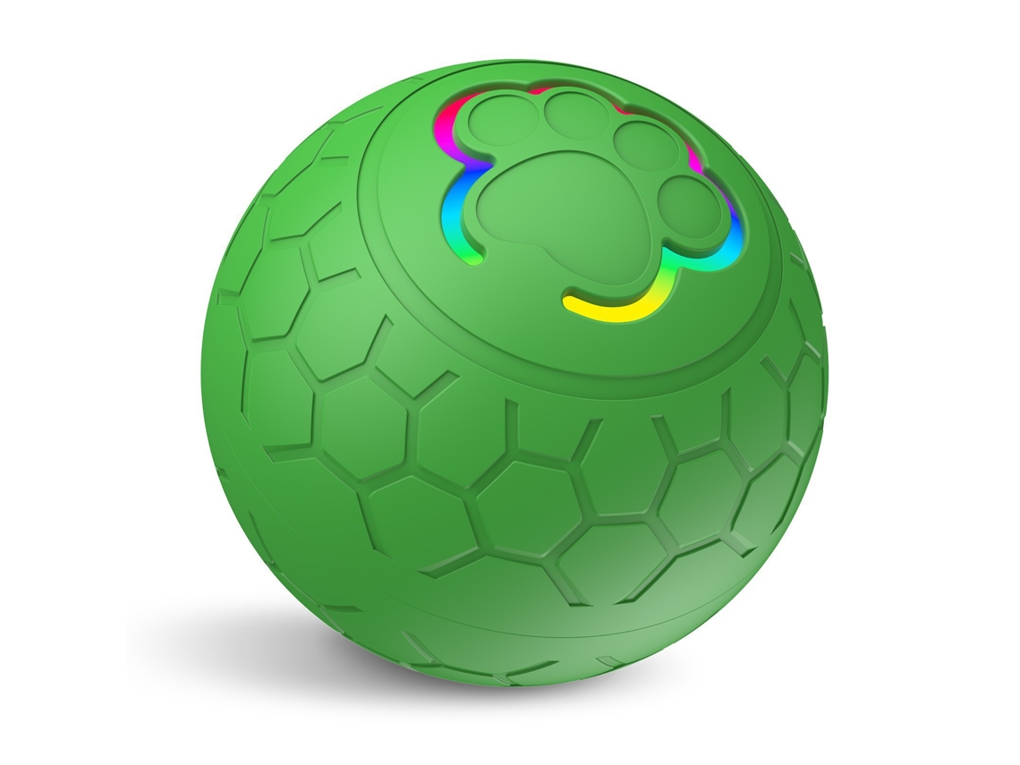 Pelota de juguete interactiva con luz LED para perros y gatos - Verde Cuich