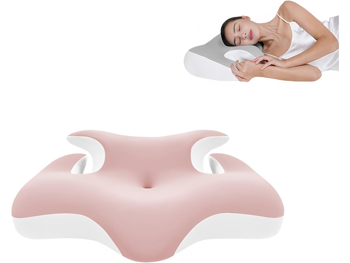 Almohada De Cuello Chrui Cervical Transpirable Rosa (rosa)