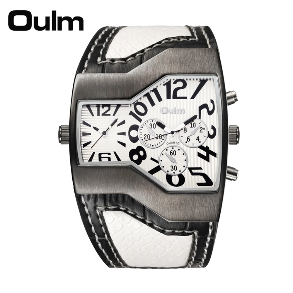 Reloj De Cuarzo Militar De Lujo Para Hombre (blanco)