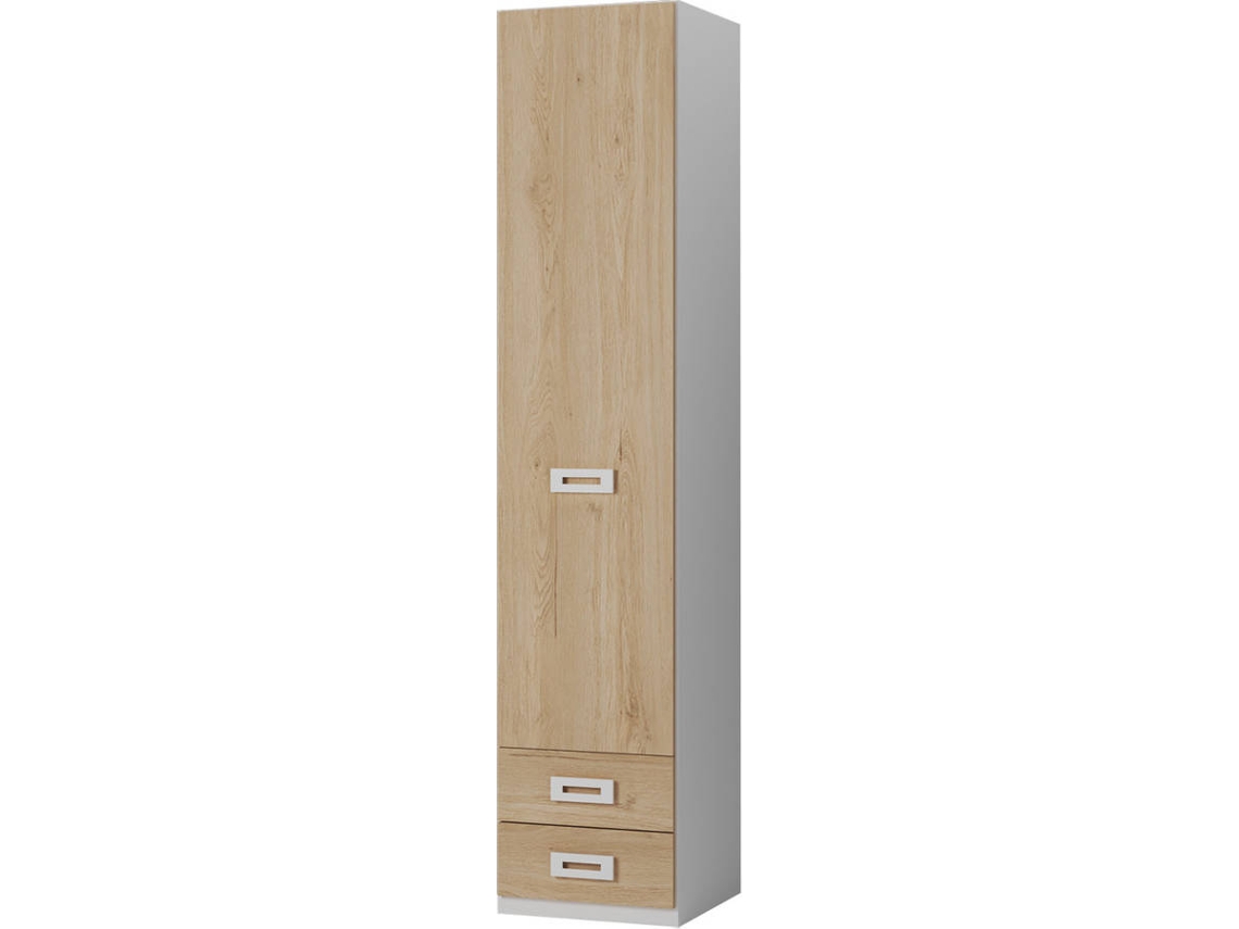 Armario MUEBLAM Nieve Roble Melamina (50x232x50 cm)