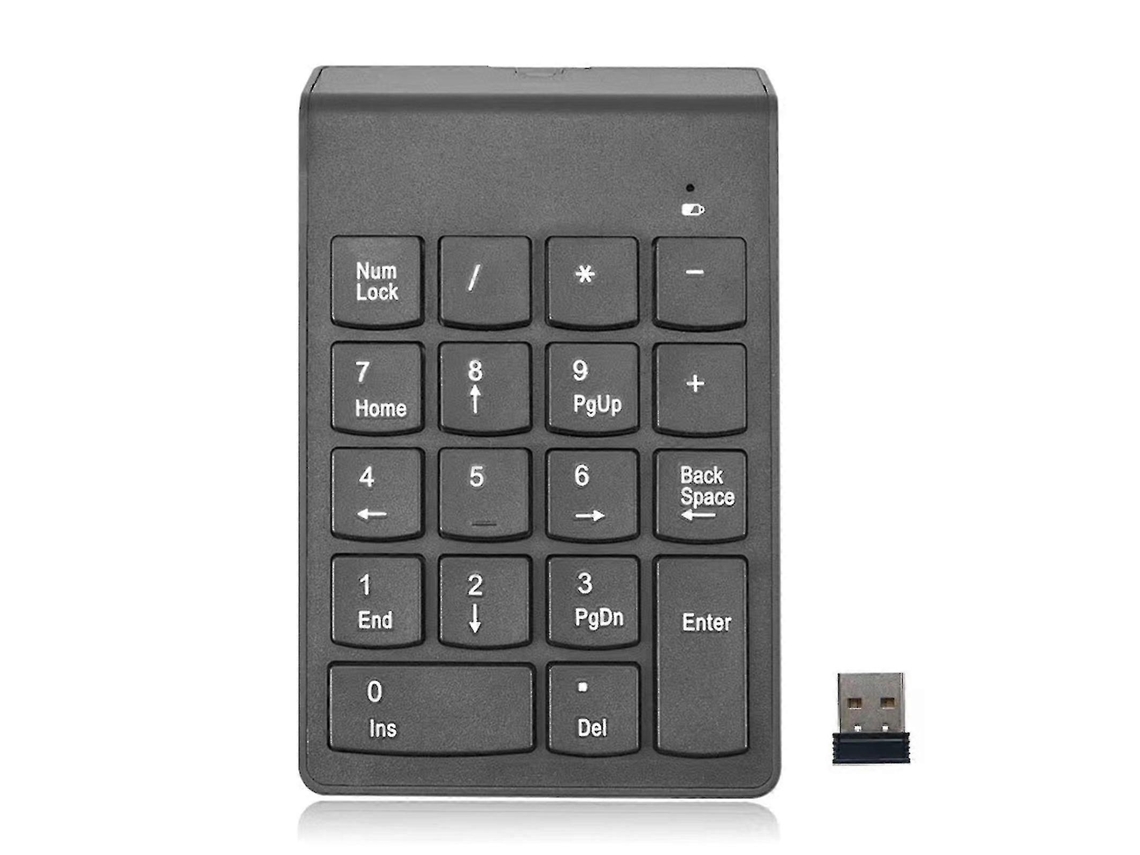 Teclado numérico inalámbrico pequeño de 18 teclas, 2,4 g, miniteclado de contabilidad Everley891
