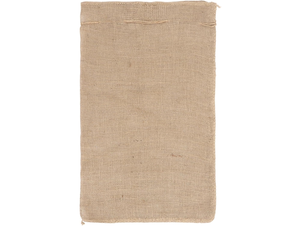 Juego de 2 cubiertas reutilizables de yute para plantas, 60 x 100 cm, con cordón
