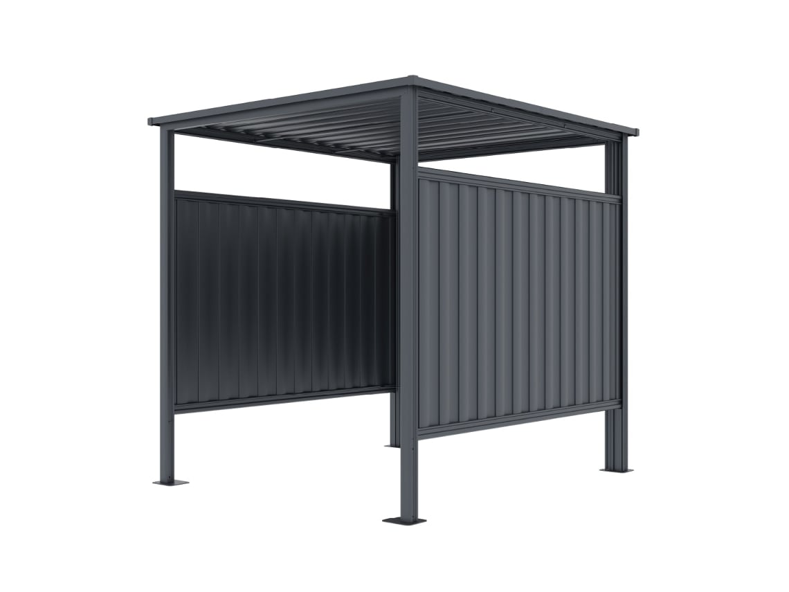 Caseta Metálica Cobertizo Gardiun Samara 3,60 M2 De Acero Galvanizado De 0.40 Mm Garaje Para Moto, Bicicletas O Cubos De Basura