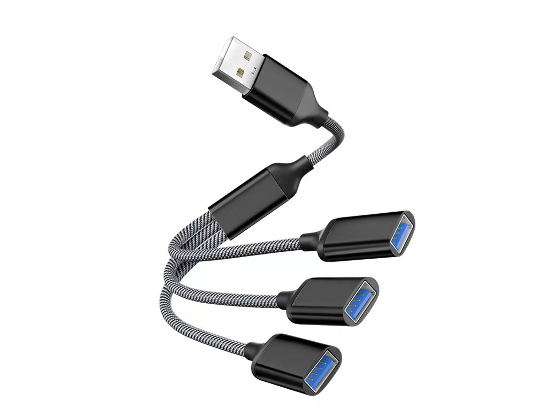 Cable Divisor Usb 3 En 1, Concentrador Compatible Con Ordenadores De Sobremesa Y Portátiles.