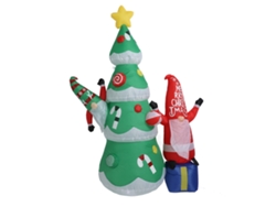 Árbol de Navidad hinchable y figura decorativa enana de 1,8 m IP44