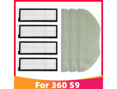 Reemplazo de filtro HEPA, paño de mopa para 360 S9, repuestos de aspiradora robótica, accesorios