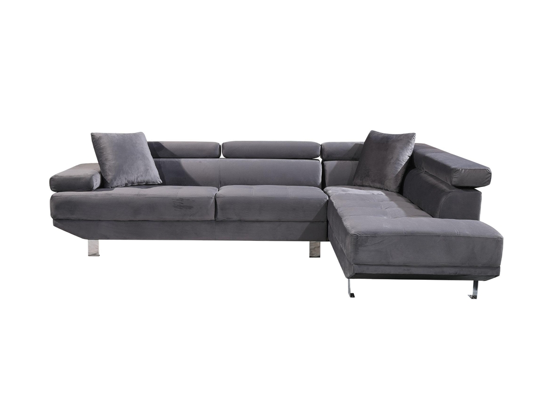 Sofa SALDOSYSTOCKS Rinconera Chaise Longue Executive Gris 262x190cm