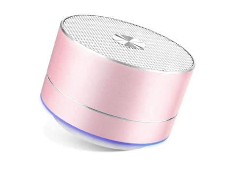Mini altavoces Bluetooth portátiles a prueba de agua con luces LED mejoradas para Iphone Ipad Samsung portátiles tabletas oro rosa BISBISOUS
