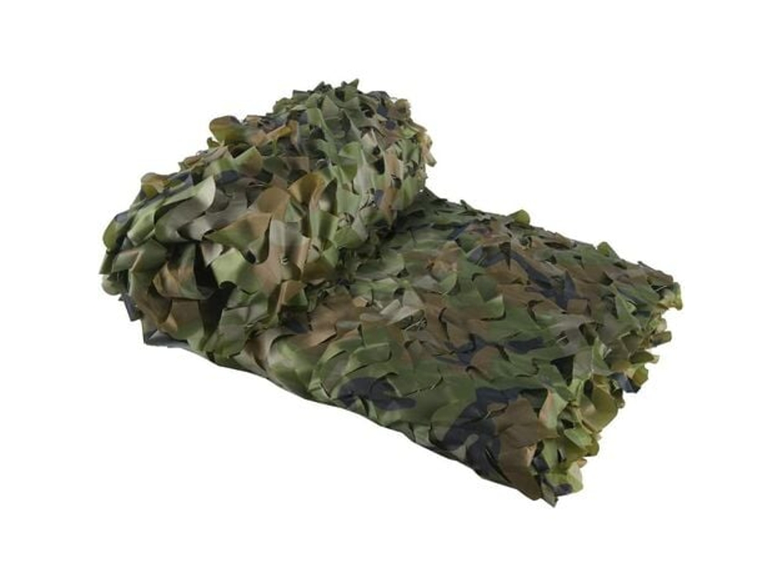 Toldo de camuflaje rectangular verde, protección solar y UV, MDUG (3 x 4 m)
