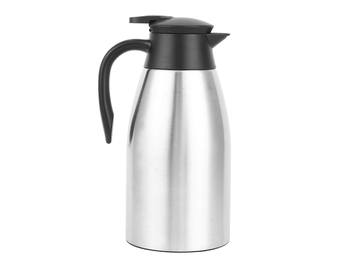 Cafetera térmica de acero inoxidable de 2 litros con cierre antifugas y sistema para servir con una sola mano, ideal para el hogar y la oficina.