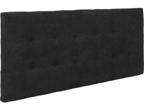 Cabecero DHOME Acolchado (Negro - Tela y Polipiel - 105 x 8 x 60 cm)