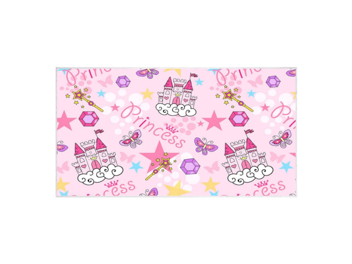 Alfombra Infantil Rosa Princesa Lavable Antideslizante 160x240 cm