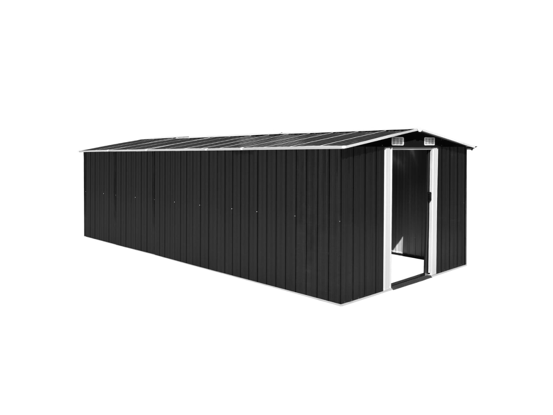 Cobertizo VIDAXL Antracita Acero (257x580x181 cm)