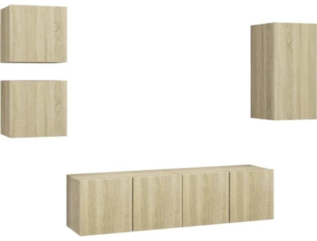 Conjunto 5 de muebles de salón VIDAXL roble Sonoma