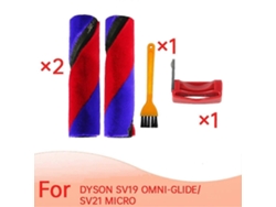 2pcs Main Brush+switch Lock Kit For Sv19 Omni-glide/sv21 Micro Vacuum Cleaner Soft Velvet Double Ro