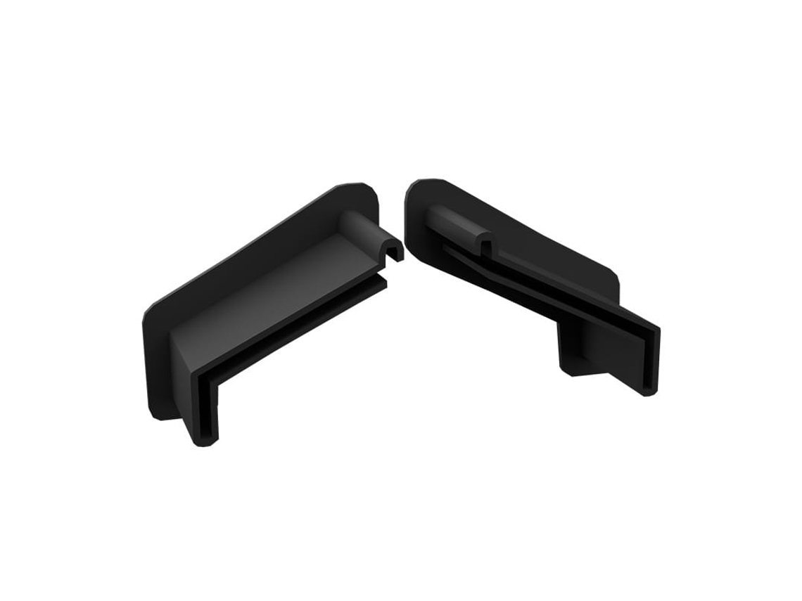Renoplast, Perfil De Borde De Aluminio K100, Suelos De Baldosas Con Mortero Adhesivo, Deflectores De Pared A La Derecha + A La Izquierda, Negro