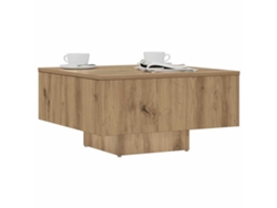 Mesa De Centro | Mesa De Café | Mesa De Salón Madera De Ingeniería Roble Artisan 60x60x31,5 Cm