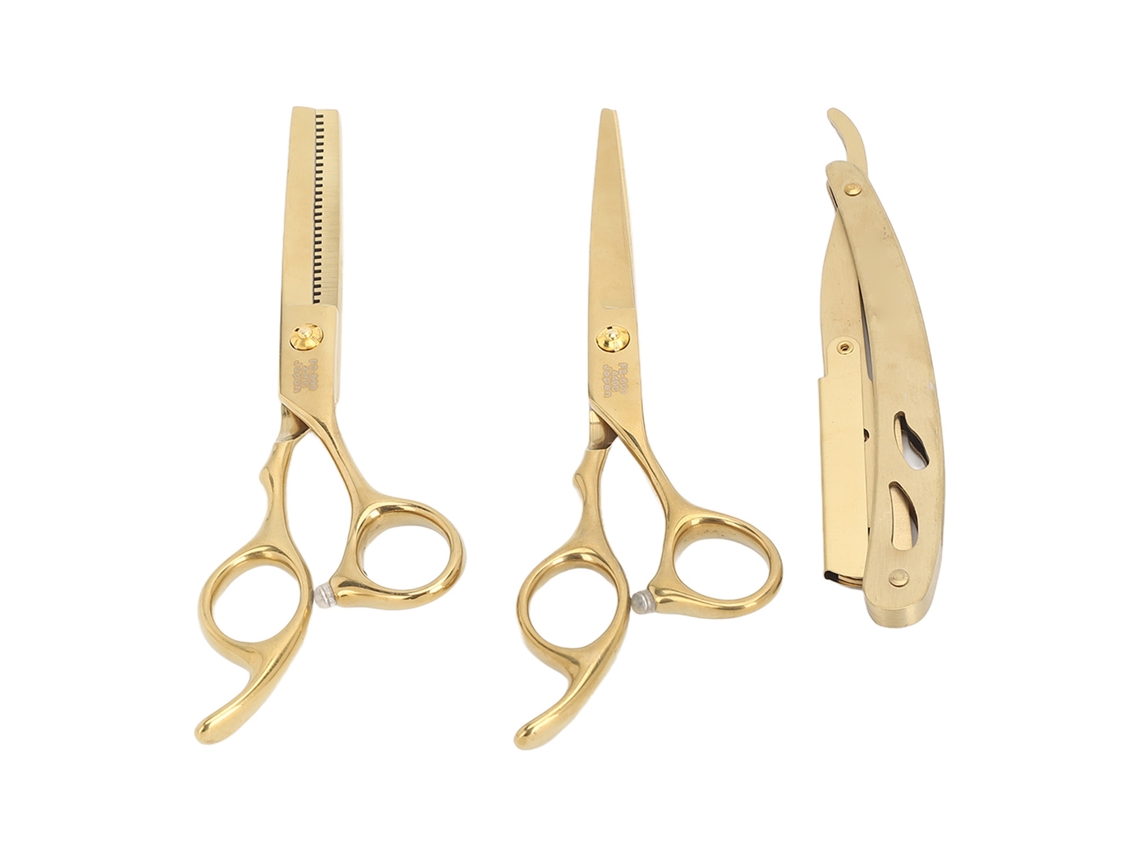 Vlrla-aço Inoxidável Cabelo Cutting Scissors Conjunto Com Apoio Para Cortador