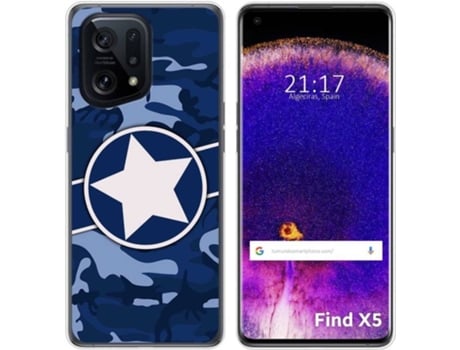 Carcasa para Oppo Find X5 5G TUMUNDOSMARTPHONE Dibujos Camuflaje 03 Multicolor