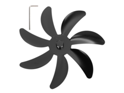 Aspa de ventilador de estufa de aluminio, 7 aspas, negra