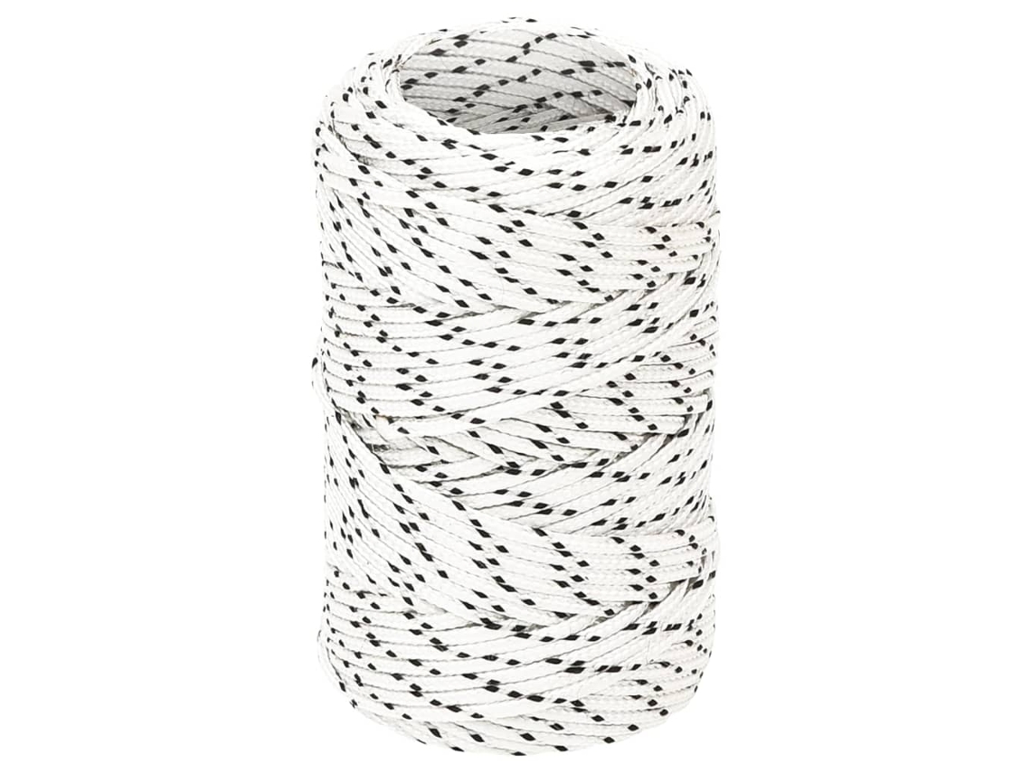 Cuerda Para Barco Trenzada Poliéster Blanco 2 Mm X 50 M
