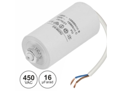 Condensador De Arranque 16uf 450v Con Cables