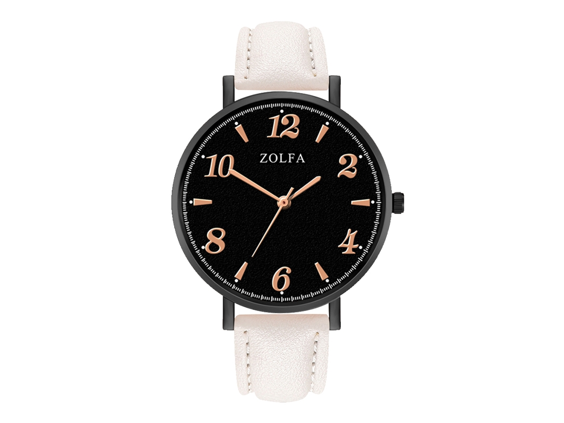 Reloj De Pulsera De Moda Para Hombre Y Mujer Con Correa De Piel Sintética, Esfera Redonda Grande Y Movimiento De Cuarzo.