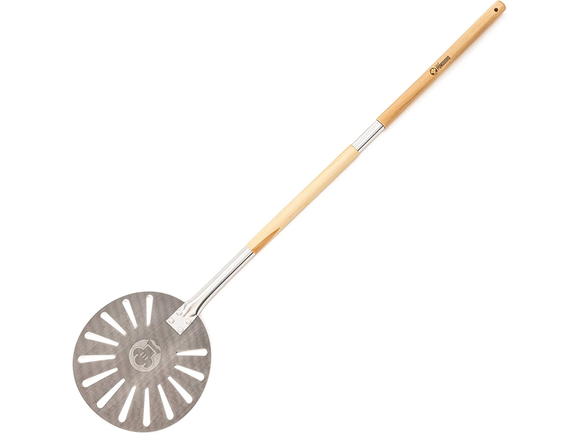 Chef Pomodoro Aluminium 9 Turning Pizza Peel com Alça de Madeira Destacável para Facilitar O Armazenamento 9 de Giro