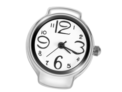 Reloj Anillo De Mujer Hombre De Moda Cuarzo Analógico Redondo Blanco