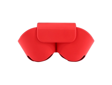 Bolsa de almacenamiento portátil antiarañazos, funda protectora, accesorios para auriculares, auriculares Airpods Max, color rojo
