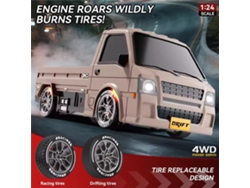 Brancos817 Rtr 1/24 2.4g 4wd Mini Drift Camión RC Van Luz LED Alta Velocidad Plataforma Carga Control Remoto Doble Velocidad Juguete MDUG