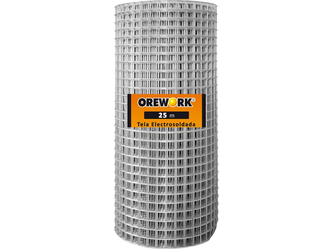 Malla soldada galvanizada Orework 19x19 mm, 1,4 mm. 60 cm rollo 25 m