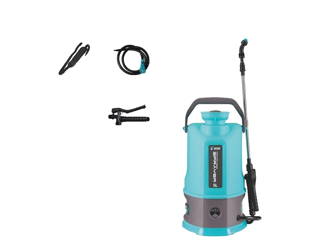 Pulverizador eléctrico, caudal ajustable, uso versátil, 5 litros