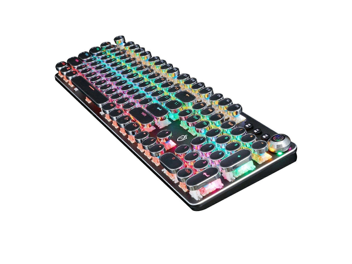 Teclado mecánico para juegos Punk Keycap de 104 teclas, teclado de computadora con cable, teclados para juegos Ly Ebike