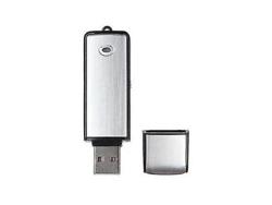 Mini grabadora de audio digital USB con memoria flash de 8 GB y capacidad de 96 horas (negro)