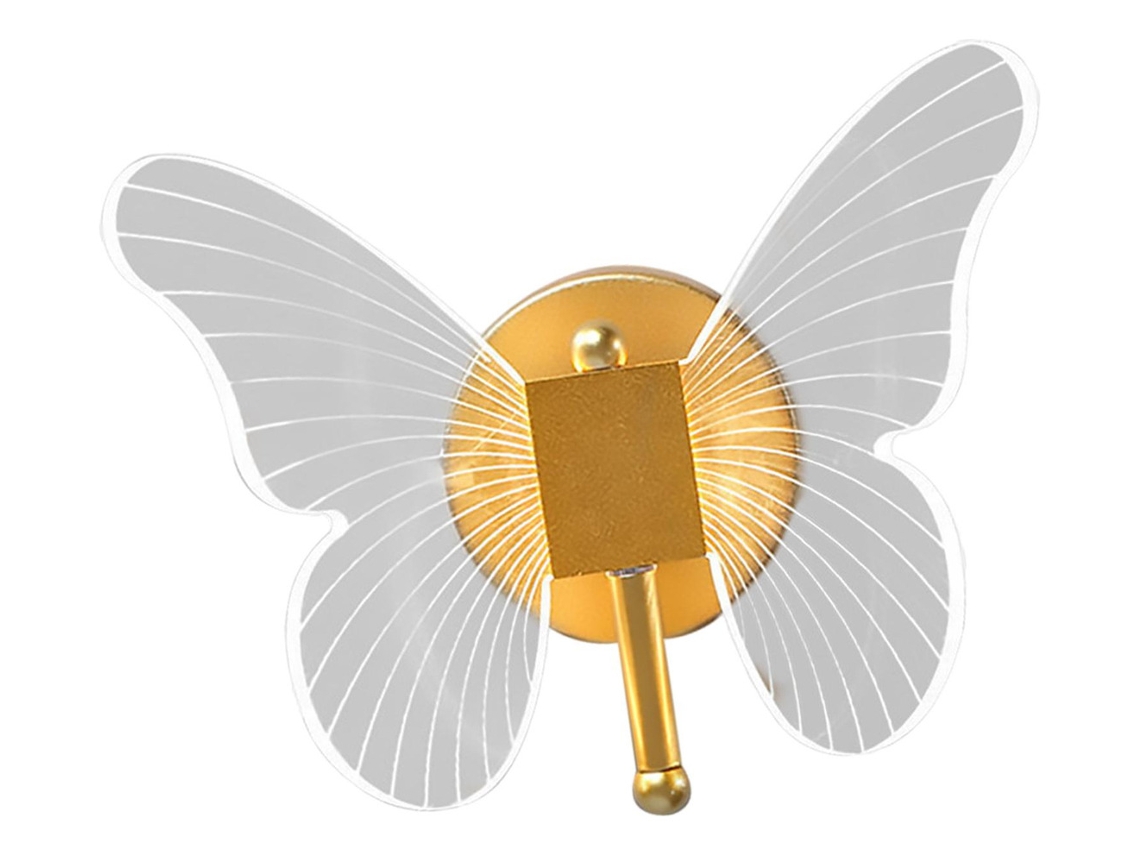 Lámpara de pared con luz LED, lámpara de pared mariposa slowmoose