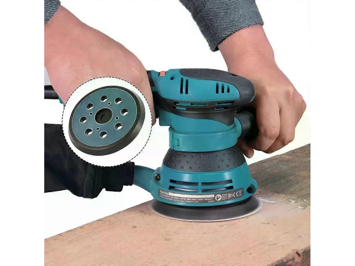 Base De Lija 125 Mm Para Herramientas Eléctricas, 8 Orificios, Soporte Para Lijadora Orbital, Velcro