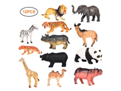 -12pcs/set Juguetes De Animales Salvajes Simulados Figuras Plásticas Realistas Educativos Para Niños