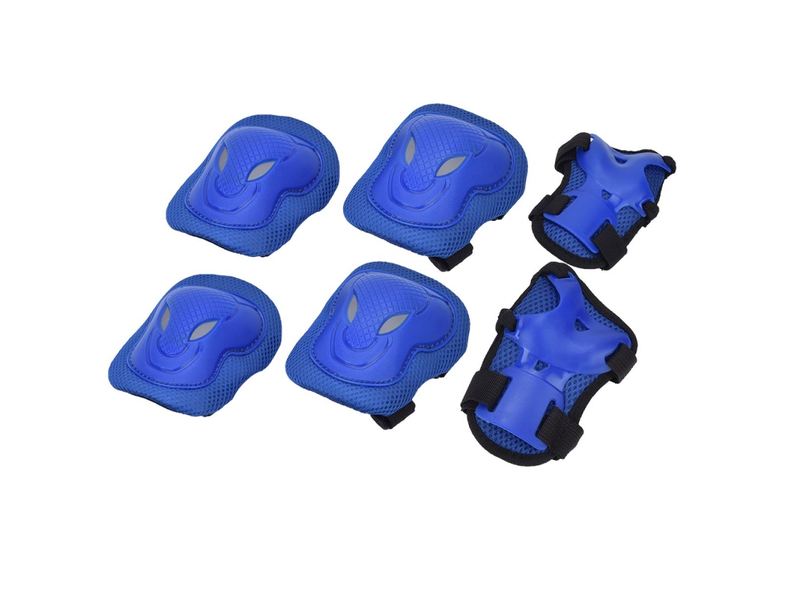 Conjunto de protección para patines con rodilleras, coderas y guantes para adultos (rojo)