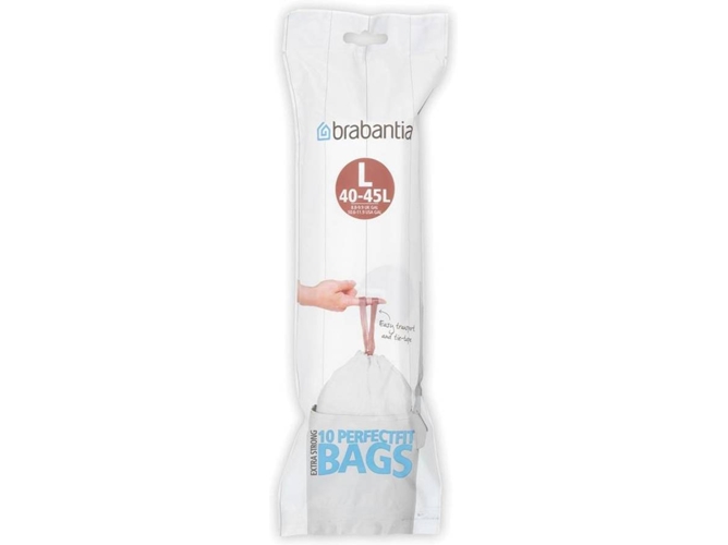 Set de 10 Bolsas de Basura BRABANTIA 371547 para Cubeta (0,6 kg - 30 x 15 x cm)
