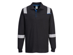 Polo De Manga Larga Resistente A La Llama Wx3 Fr Modaflame Negro / Xxxl