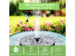 2026-fuente Flotante Solar Para Piscinas Jardin Patio Fuente De Agua Con Bomba Exterior Pajarera Baño Jardín