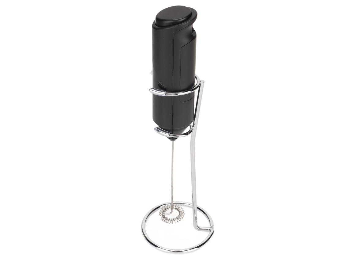 Espumador De Leche Eléctrico Portátil De Acero Inoxidable Con Soporte Para Café Y Bebidas.