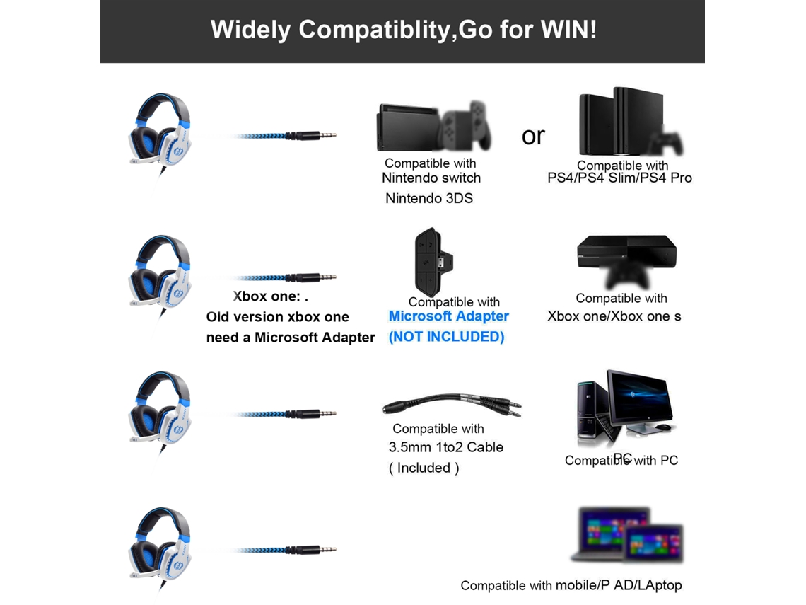 Auriculares (cancelación De Ruido Con Micrófono) Auriculares Gaming Compatibles Con 3.5mm