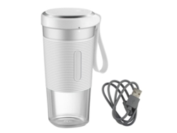 Mini exprimidor eléctrico portátil para el hogar con carga USB (blanco)