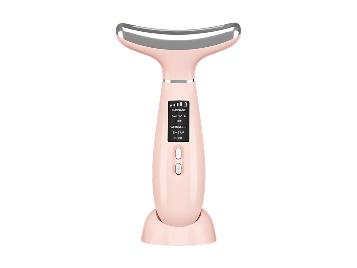 Dispositivo de belleza 6 en 1 con LED, EMS, iones, frío, calor y vibración.